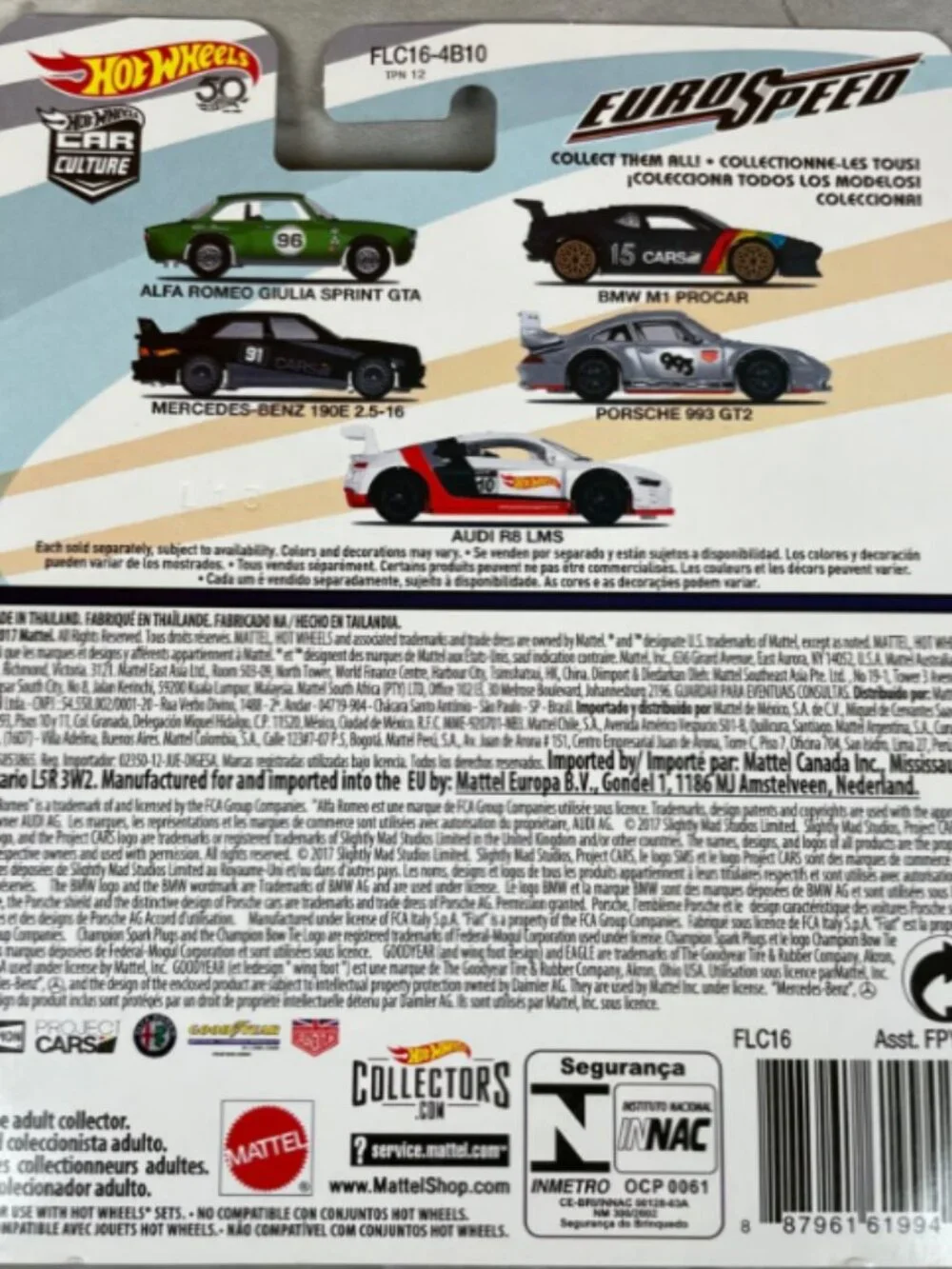 Hot Wheels Car Culture Eurospeed Set 1-5 Alfa BMW Mercedes Porsche Audi 2017
